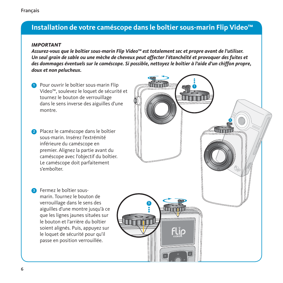 Flip Video Underwater Case User Manual | Page 8 / 12