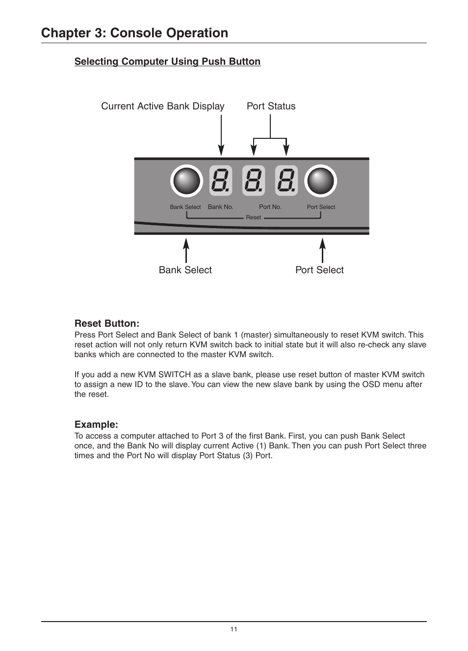 Chapter 3: console operation | Freedom9 KVM-08P User Manual | Page 14 / 24