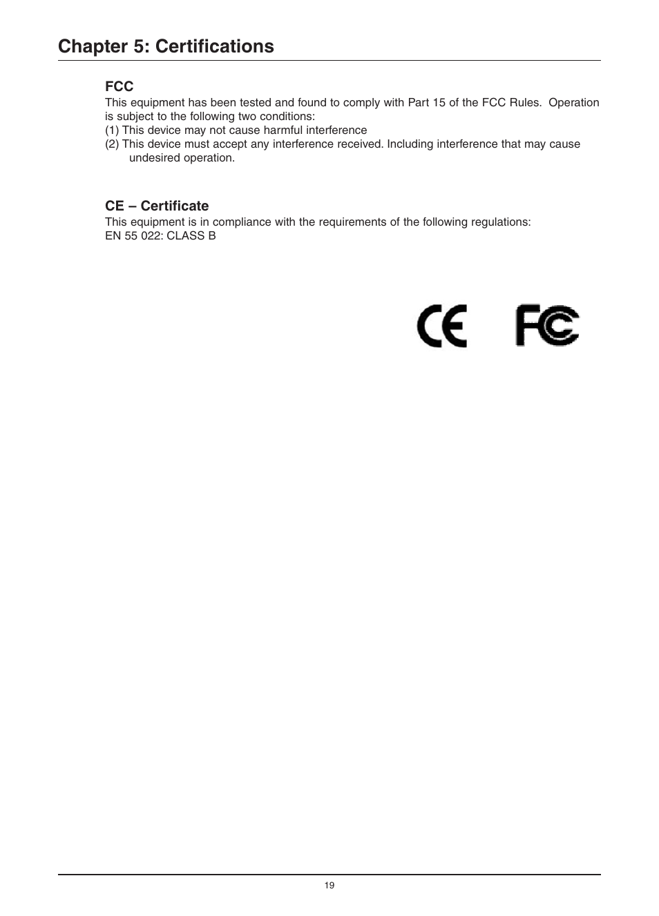 Chapter 5: certifications | Freedom9 KVM-08P User Manual | Page 22 / 24