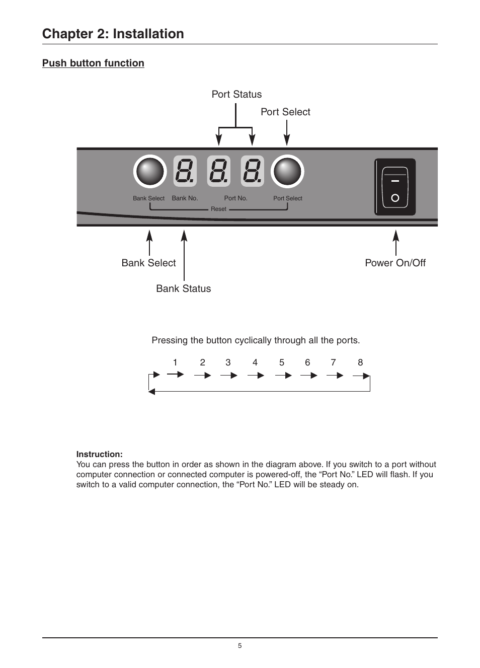 Chapter 2: installation | Freedom9 KVM-08P User Manual | Page 8 / 24