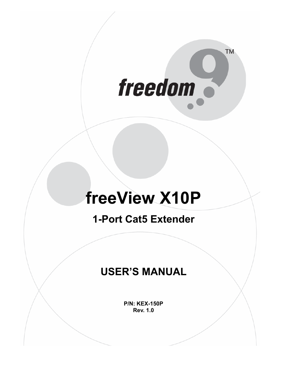 Freedom9 X10P User Manual | 9 pages