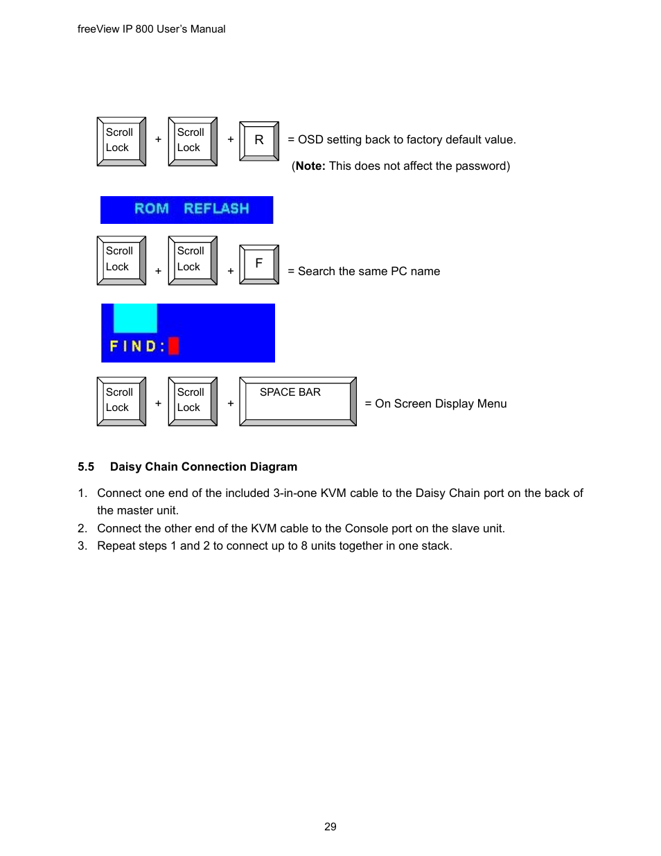 5 daisy chain connection diagram, Aisy, Hain | Onnection, Iagram | Freedom9 IP 800 User Manual | Page 31 / 79