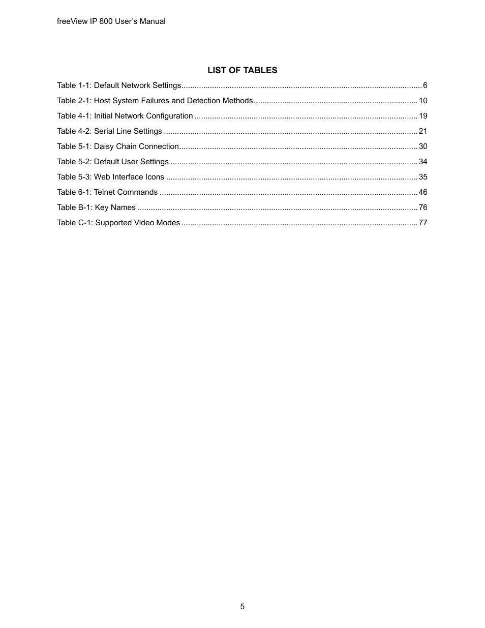 Freedom9 IP 800 User Manual | Page 7 / 79
