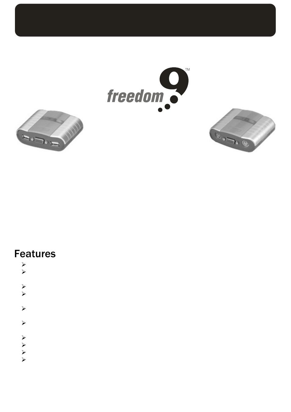 Freedom9 KVM-02 User Manual | 9 pages