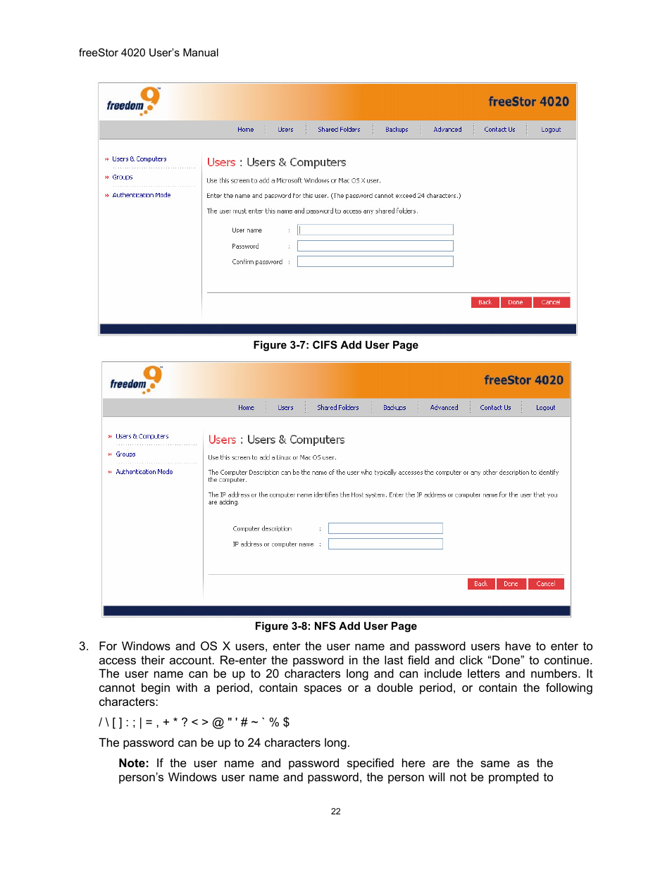 Igure, Cifs | Freedom9 4020 User Manual | Page 29 / 112