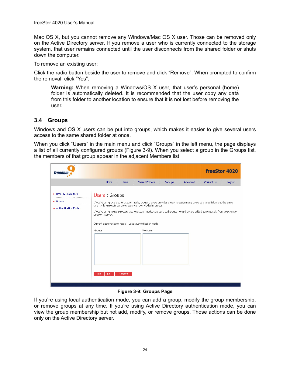 Roups, Igure | Freedom9 4020 User Manual | Page 31 / 112