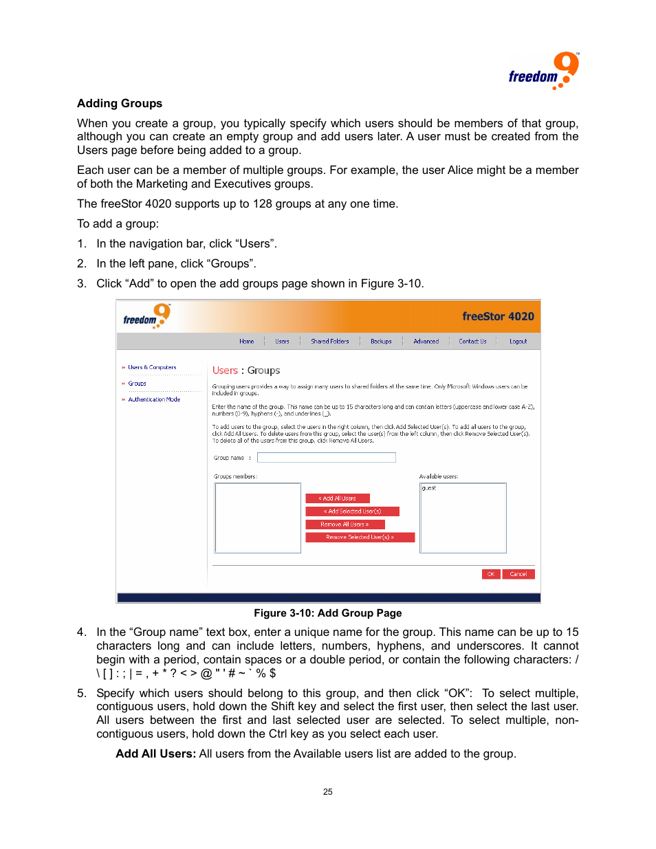 Igure, Roup | Freedom9 4020 User Manual | Page 32 / 112