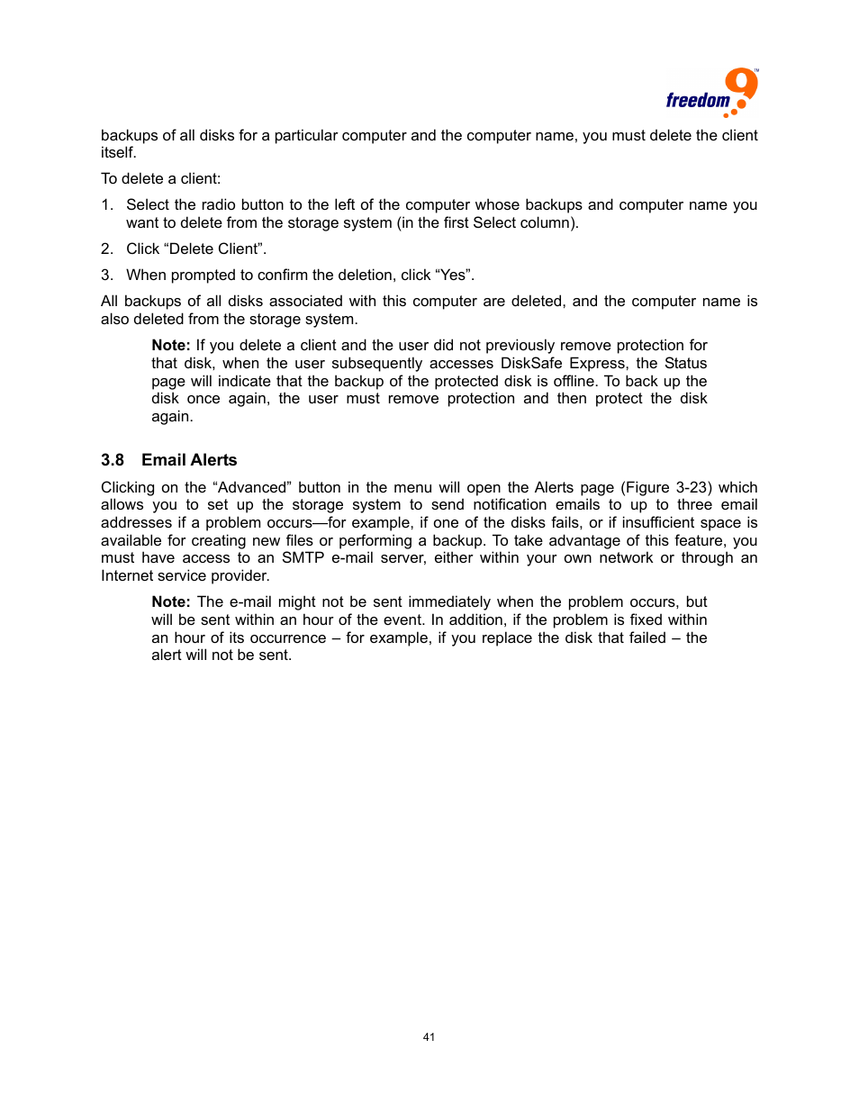 Mail, Lerts | Freedom9 4020 User Manual | Page 48 / 112