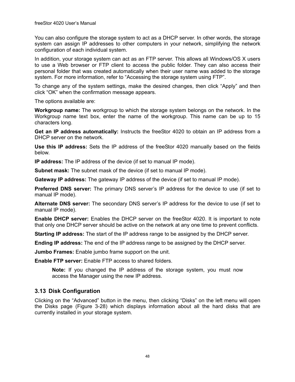 13 d, Onfiguration | Freedom9 4020 User Manual | Page 55 / 112