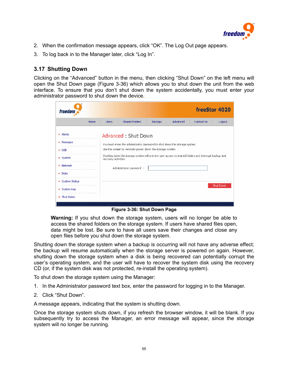 17 s, Hutting, Igure | Freedom9 4020 User Manual | Page 62 / 112