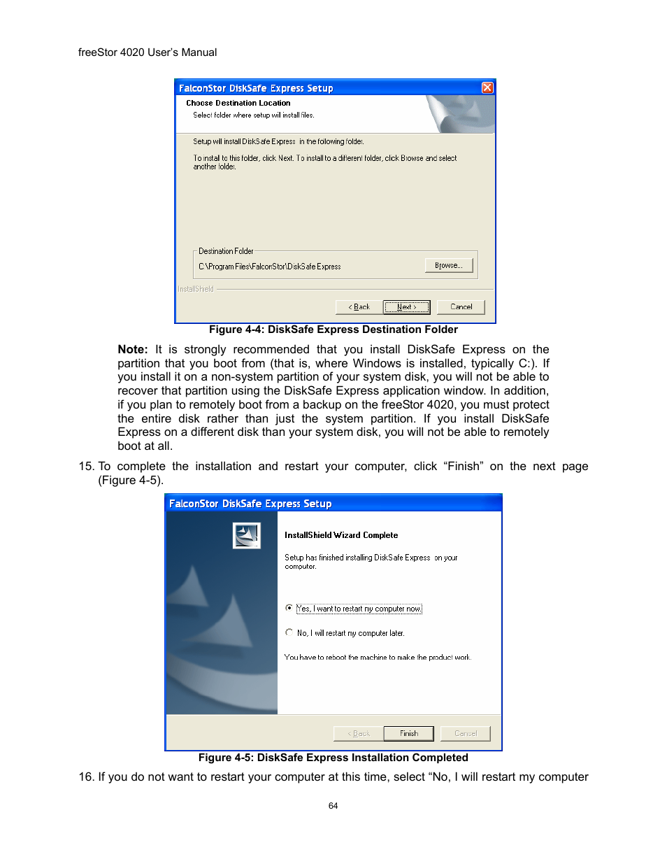 Igure, Xpress, Estination | Older, Nstallation, Ompleted | Freedom9 4020 User Manual | Page 71 / 112