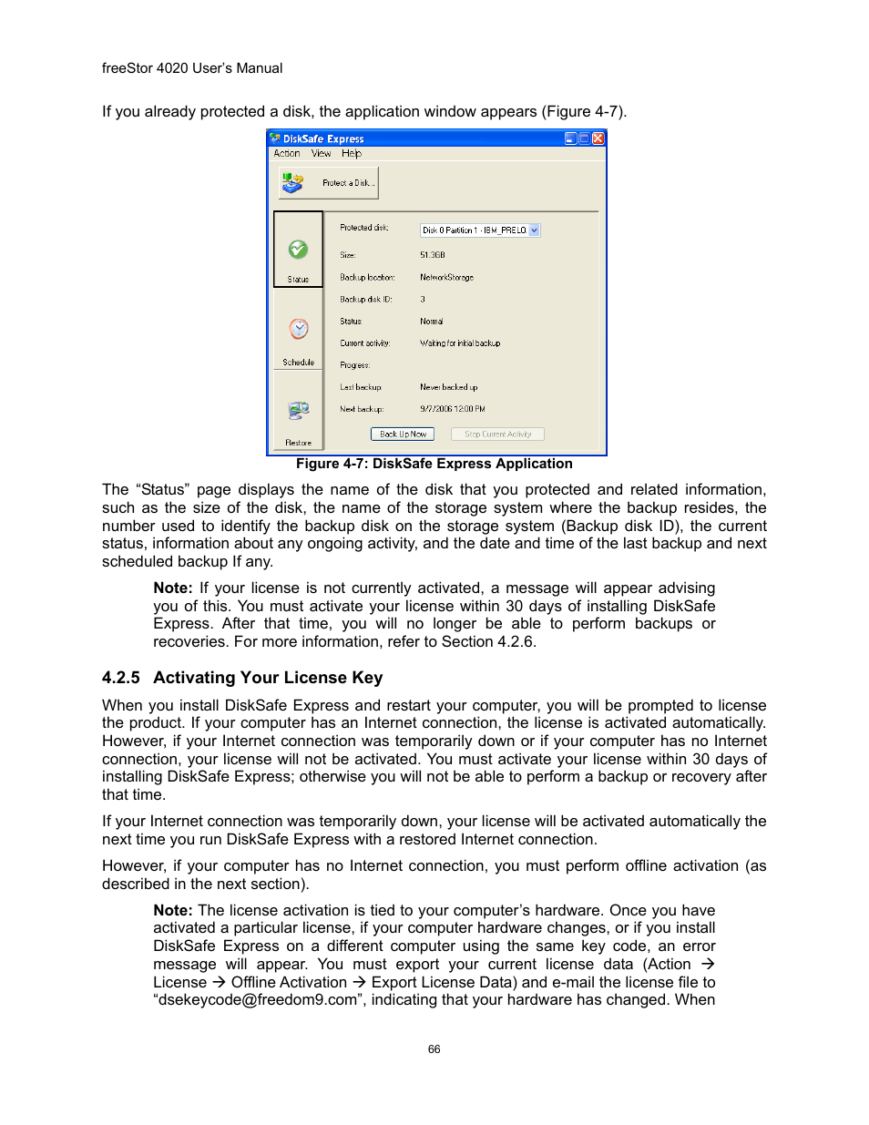 Ctivating, Icense, Igure | Xpress, Pplication | Freedom9 4020 User Manual | Page 73 / 112