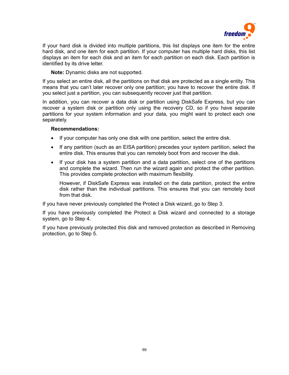 Freedom9 4020 User Manual | Page 76 / 112