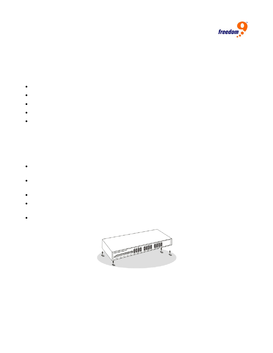 Unpacking and installation, Npacking, Nstallation | Ounting, 3 unpacking and installation | Freedom9 G2400 User Manual | Page 7 / 28