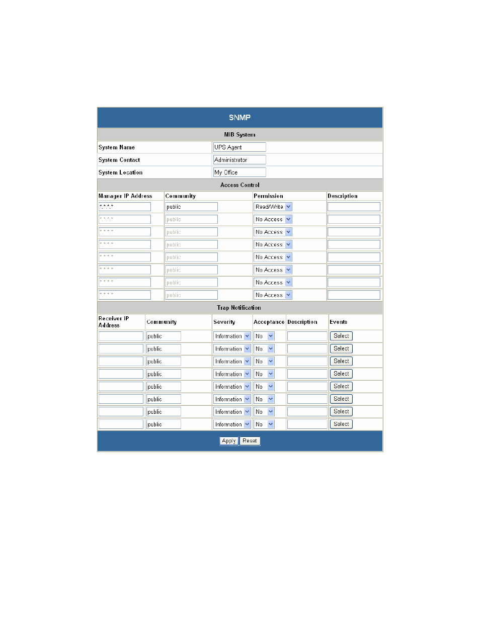 Snmp | Freedom9 80 User Manual | Page 21 / 36