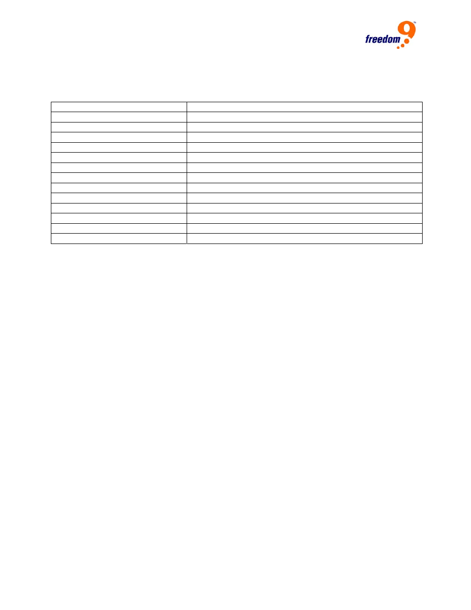 Specifications, Roduct, Pecifications | 5 specifications | Freedom9 80 User Manual | Page 36 / 36