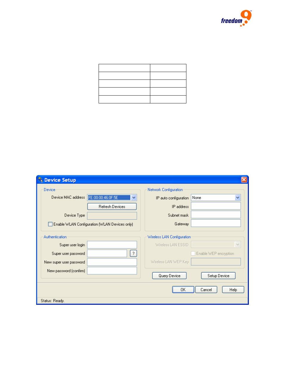 4 initial ip configuration, Nitial, Onfiguration | Figure 1-2: kvm setup program | Freedom9 IP 100 User Manual | Page 8 / 81