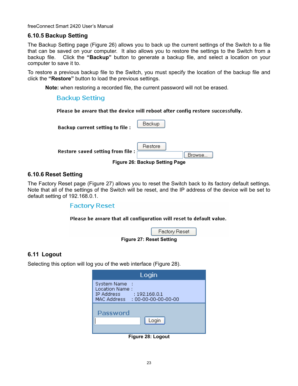 11 l, Ogout | Freedom9 2420 User Manual | Page 26 / 28