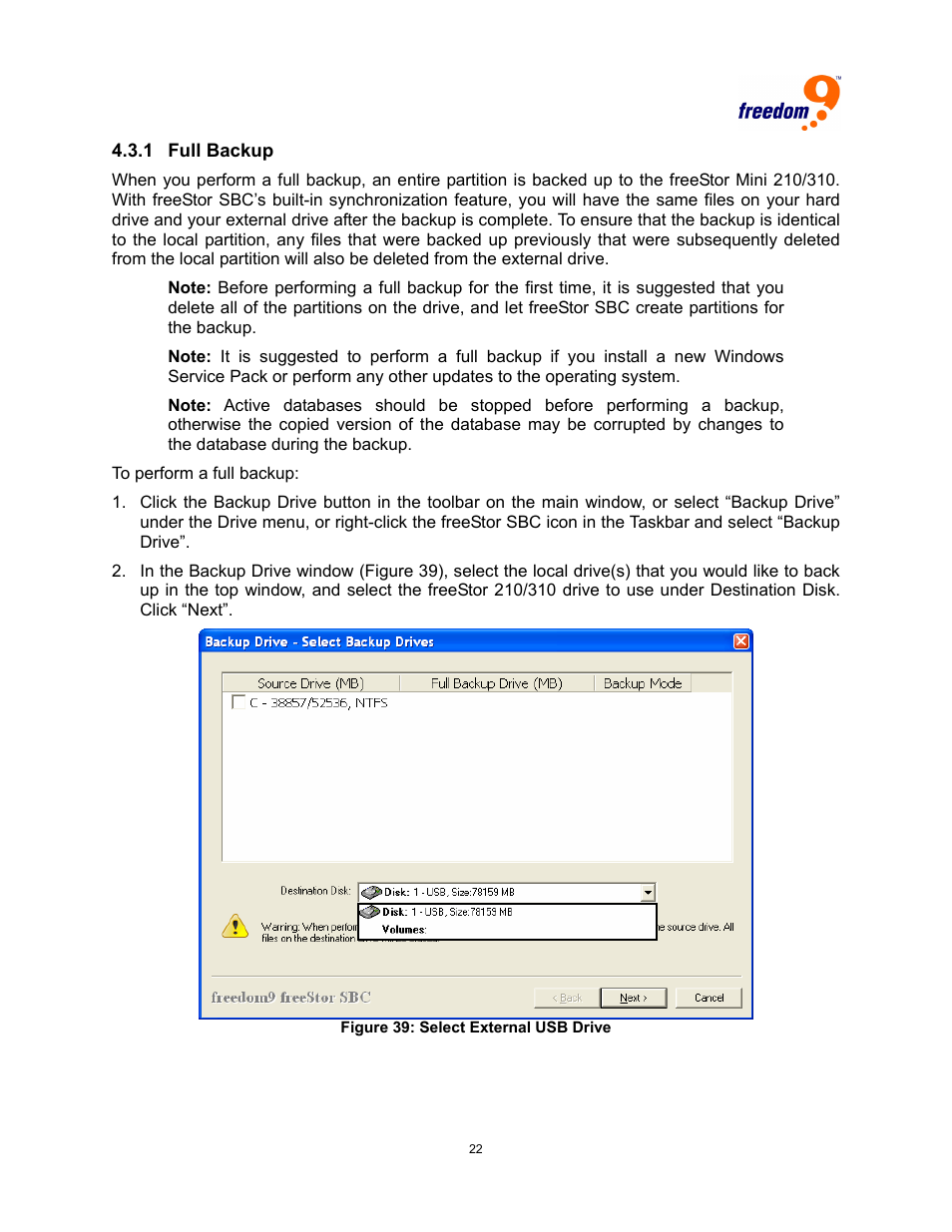 Ackup | Freedom9 USB User Manual | Page 25 / 67