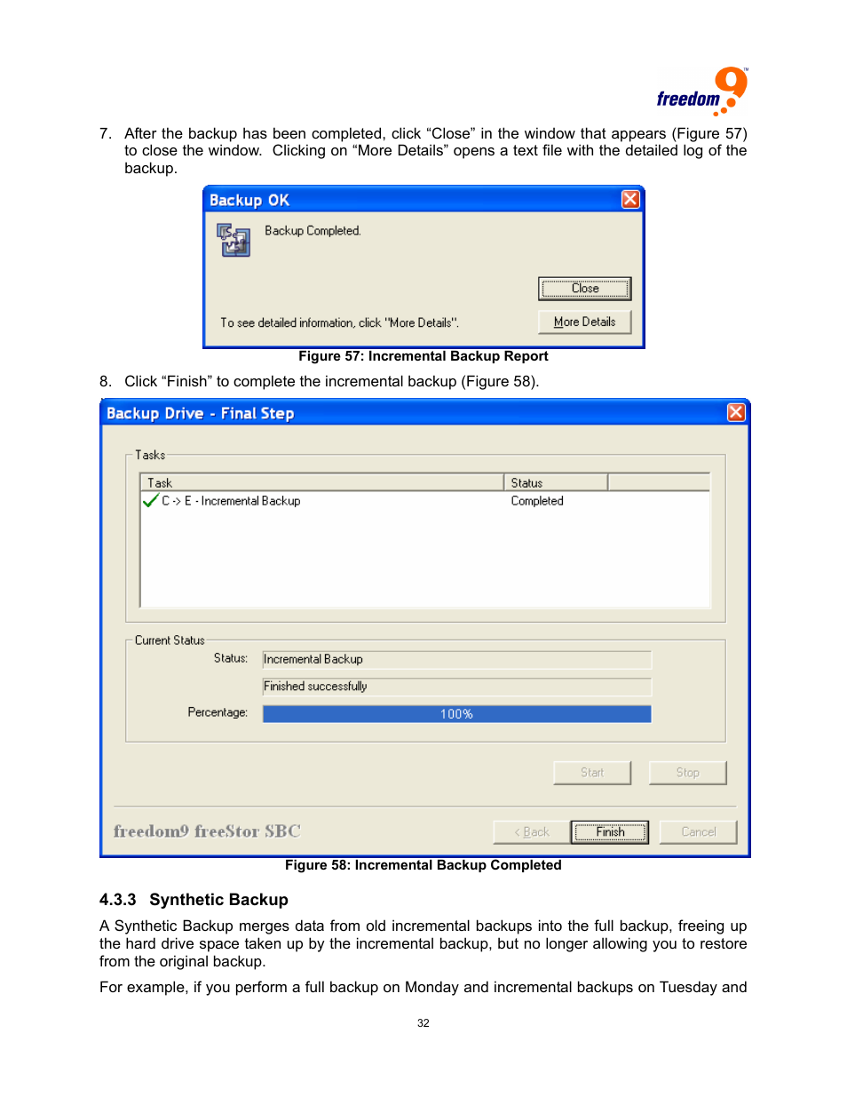 Ynthetic, Ackup | Freedom9 USB User Manual | Page 35 / 67