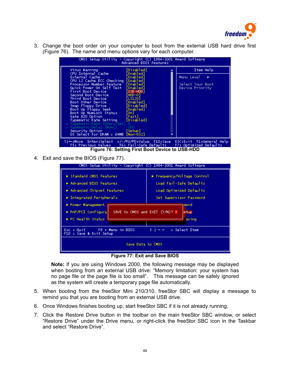 Freedom9 USB User Manual | Page 47 / 67