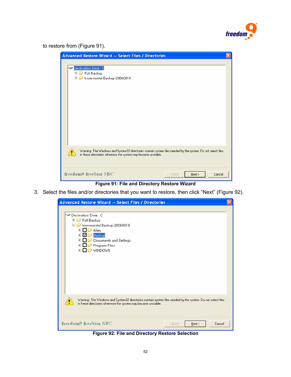Freedom9 USB User Manual | Page 55 / 67