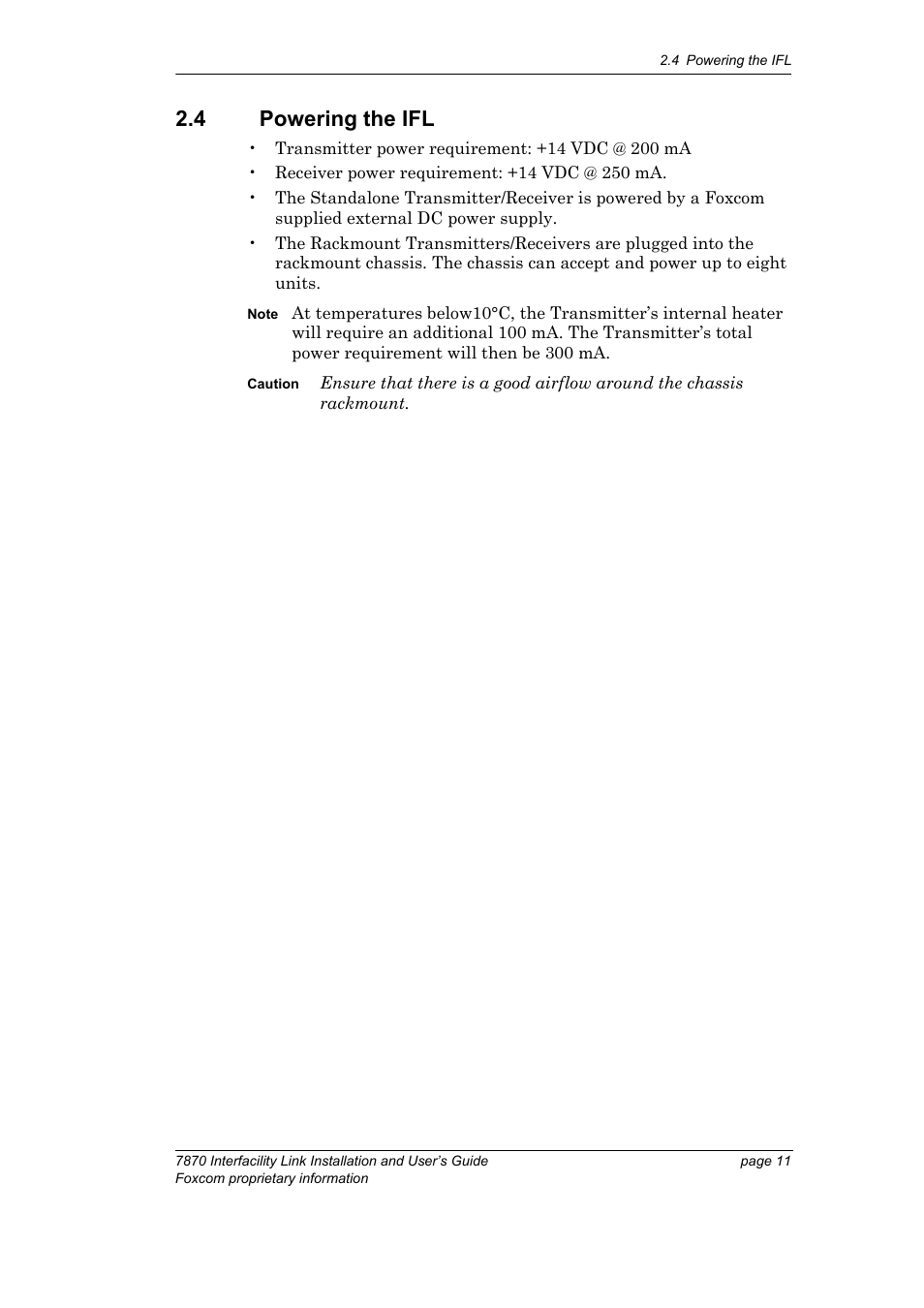 4 powering the ifl | Foxconn Interfacility Link 7870 User Manual | Page 19 / 54