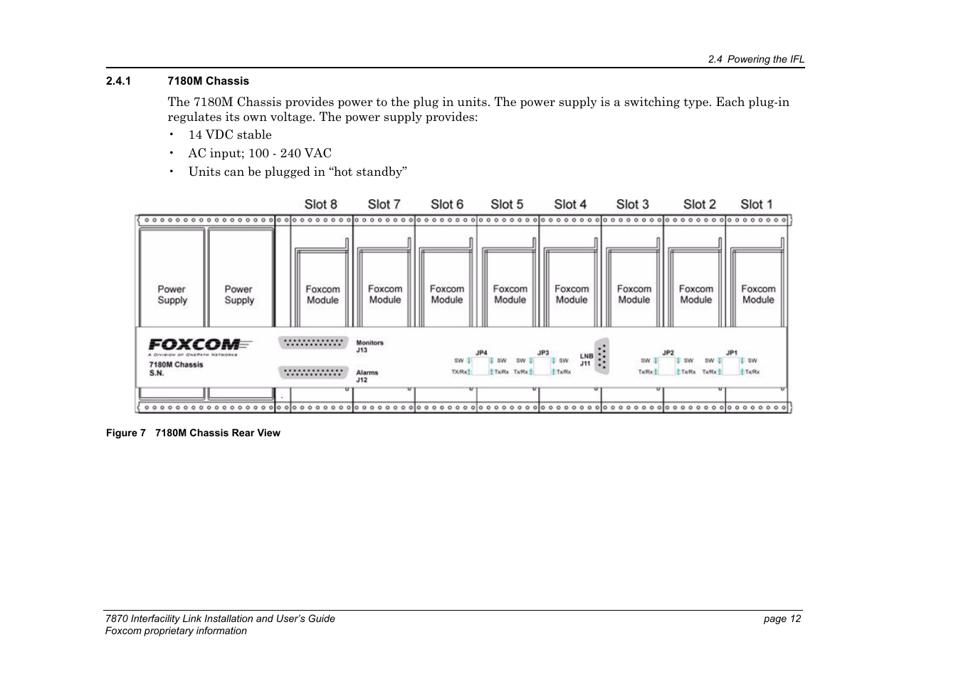 1 7180m chassis, Figure 7 7180m chassis rear view | Foxconn Interfacility Link 7870 User Manual | Page 20 / 54