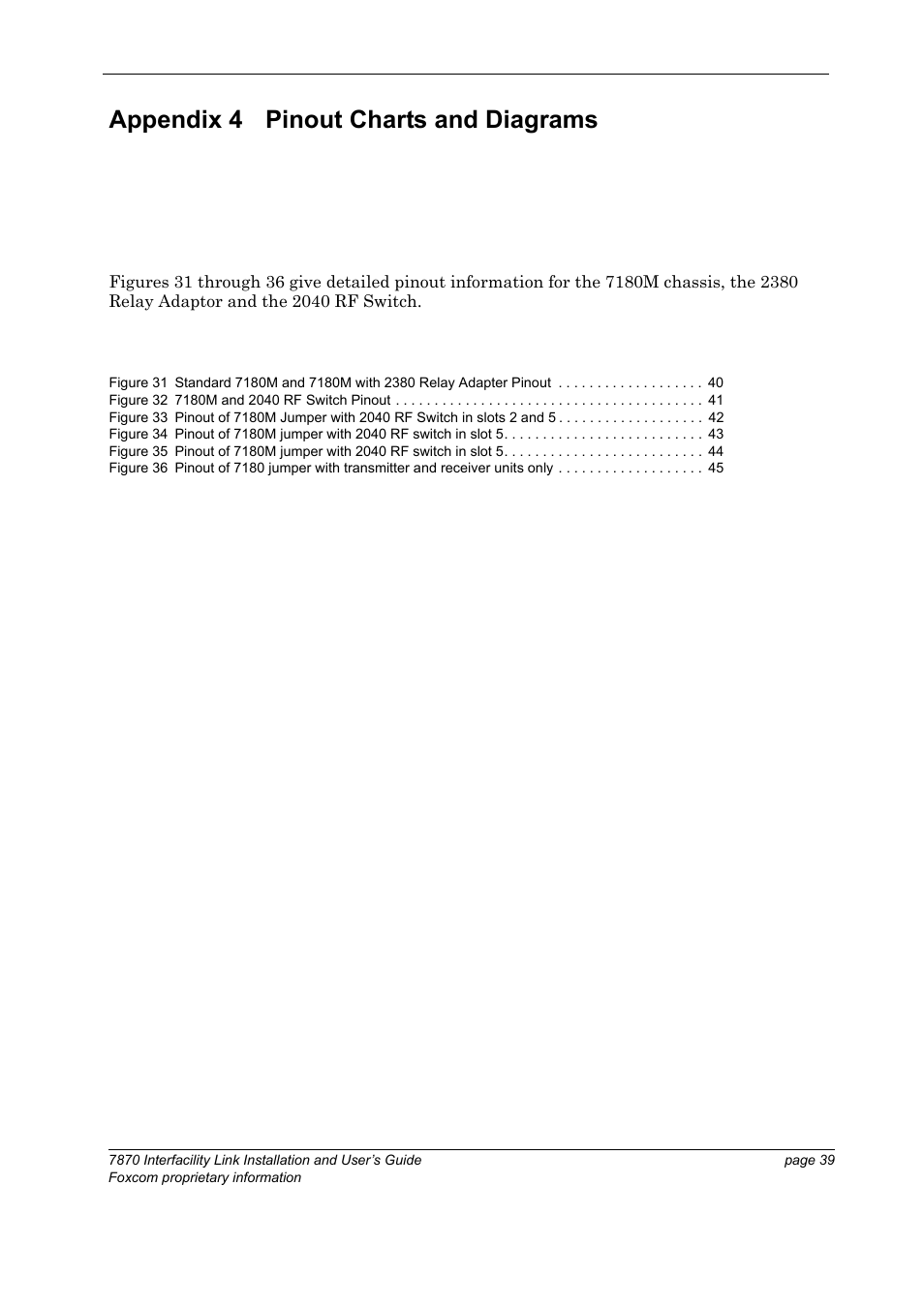 Appendix 4 pinout charts and diagrams | Foxconn Interfacility Link 7870 User Manual | Page 47 / 54