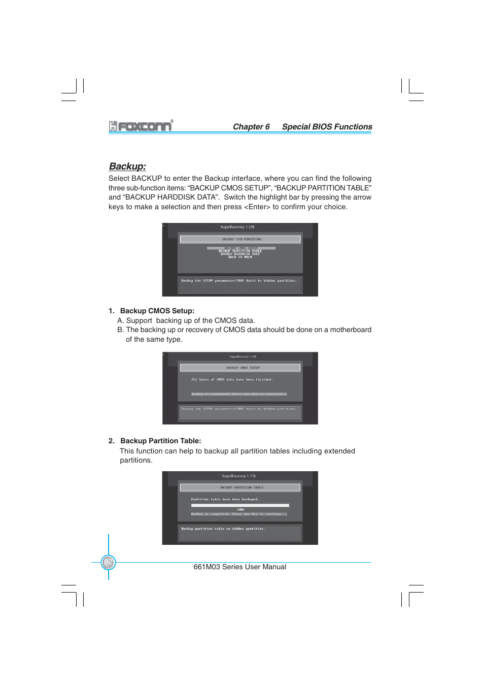 Backup | Foxconn 661M03 User Manual | Page 100 / 104