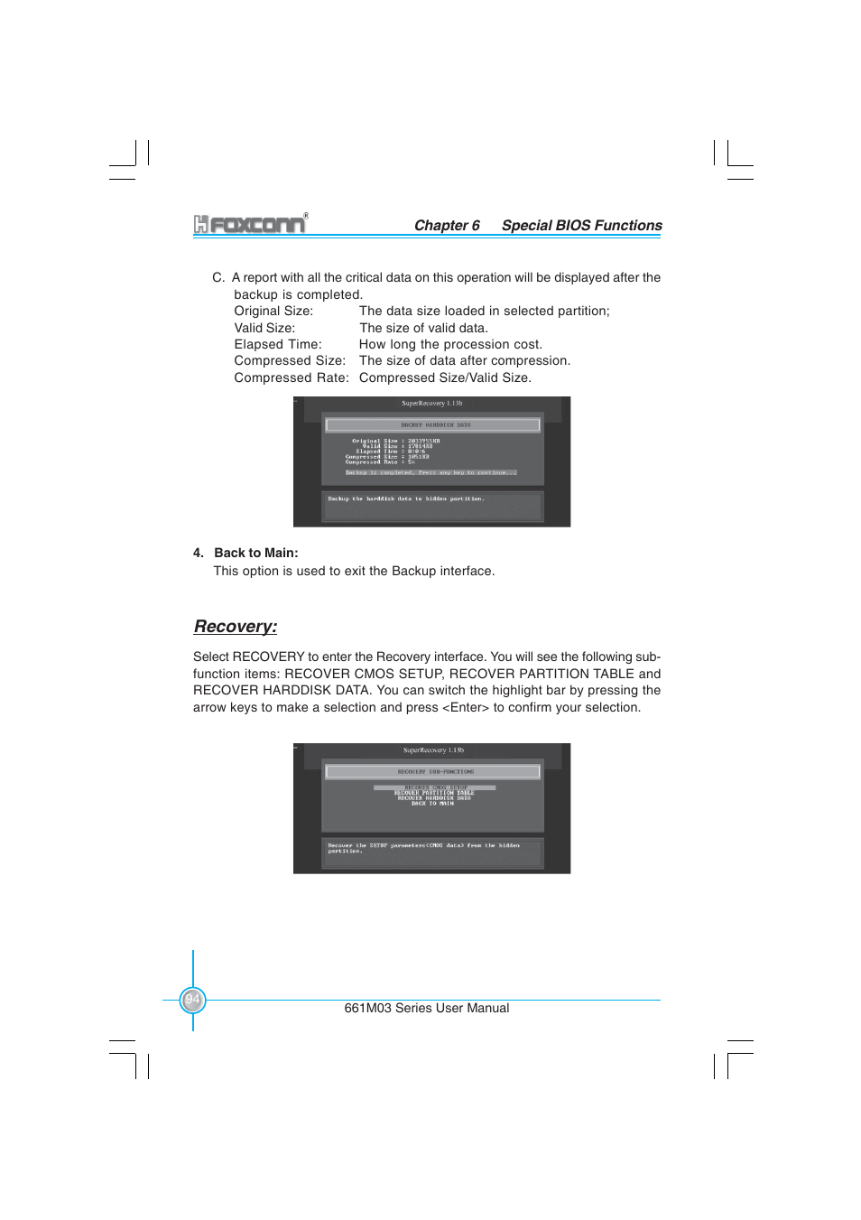 Recovery | Foxconn 661M03 User Manual | Page 102 / 104