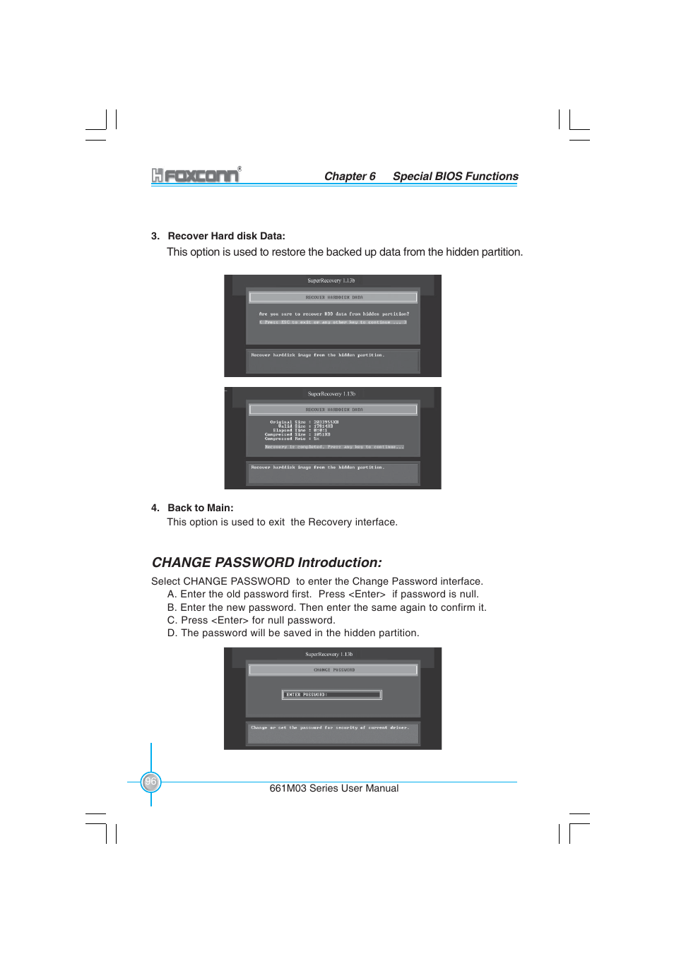 Change password introduction | Foxconn 661M03 User Manual | Page 104 / 104