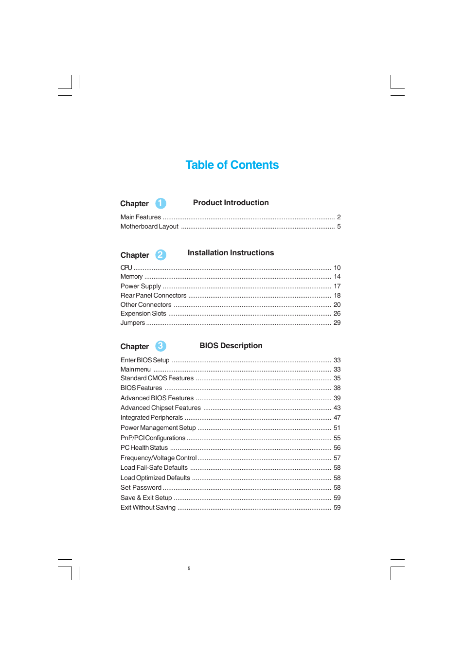 Foxconn 661M03 User Manual | Page 5 / 104