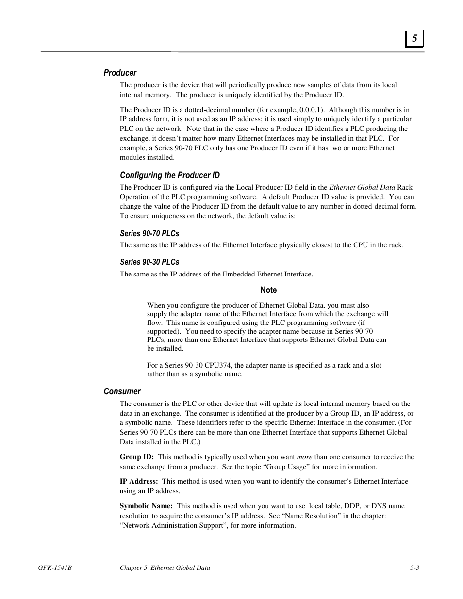 Producer, Consumer | FANUC Robotics America GFK-1541B User Manual | Page 152 / 240