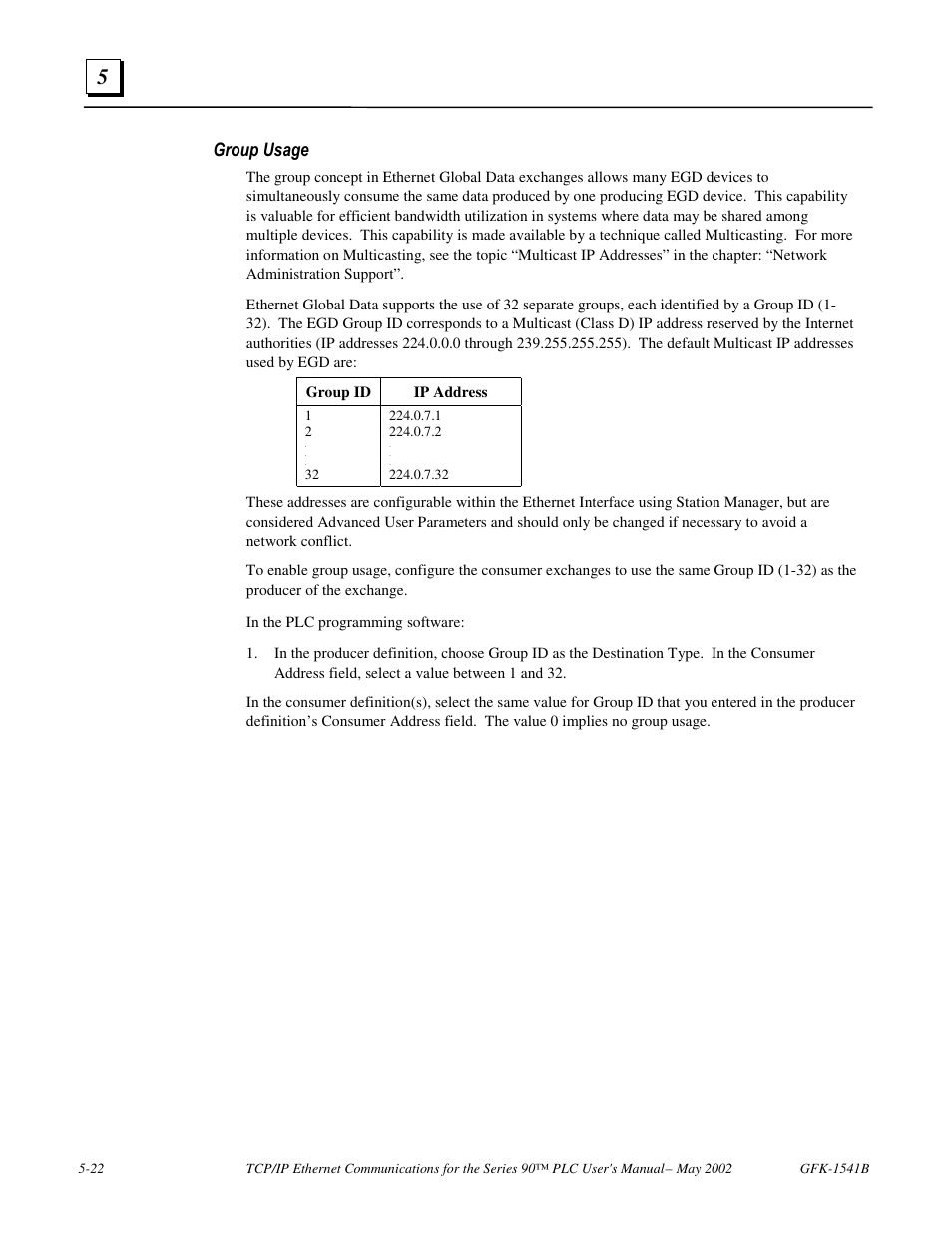 Group usage | FANUC Robotics America GFK-1541B User Manual | Page 171 / 240