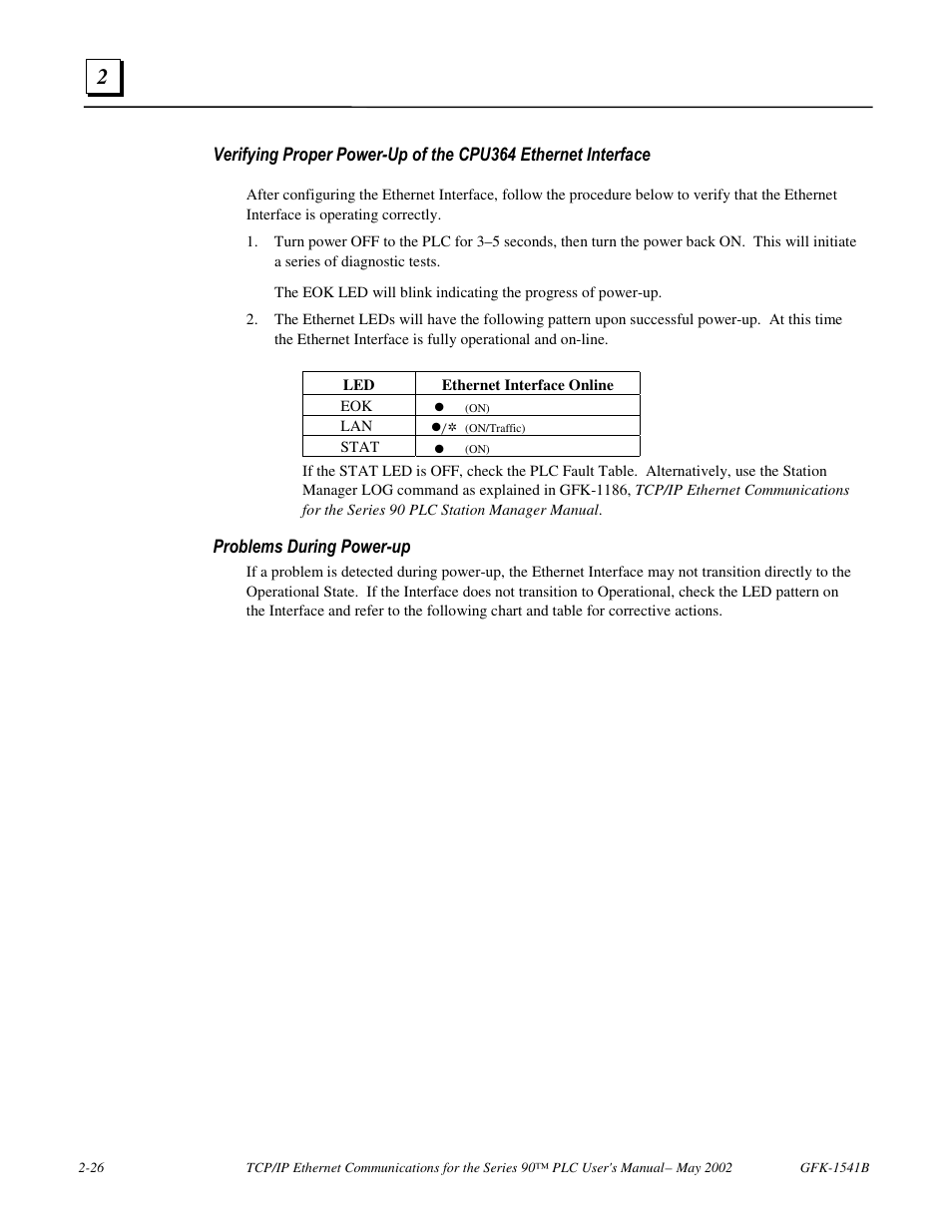 Problems during power-up | FANUC Robotics America GFK-1541B User Manual | Page 39 / 240
