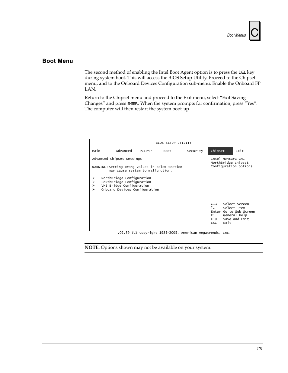 Boot menu | FANUC Robotics America V7865* User Manual | Page 101 / 103