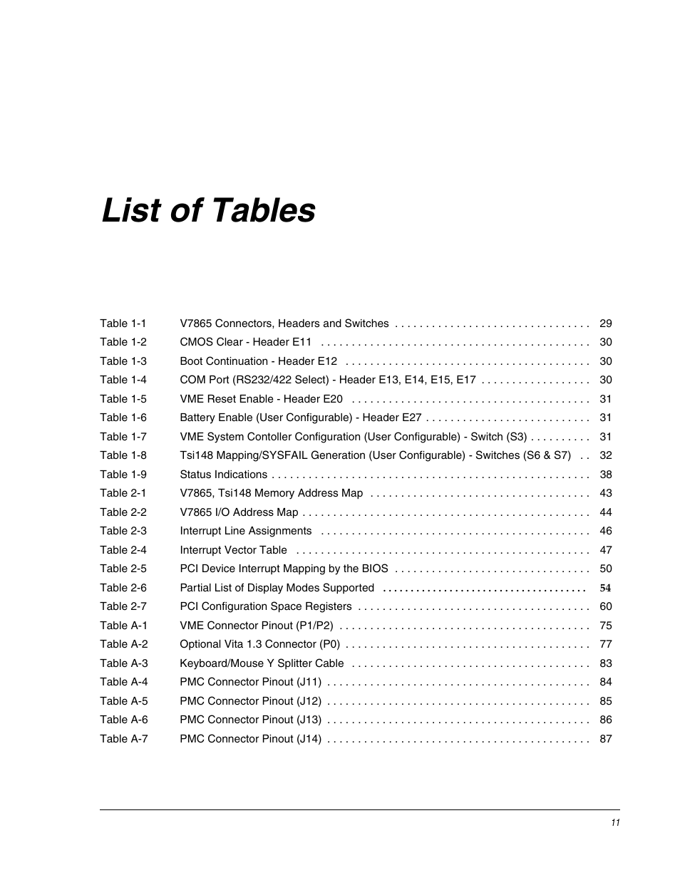 List of tables | FANUC Robotics America V7865* User Manual | Page 11 / 103