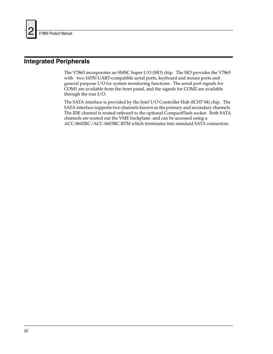 Integrated peripherals | FANUC Robotics America V7865* User Manual | Page 52 / 103