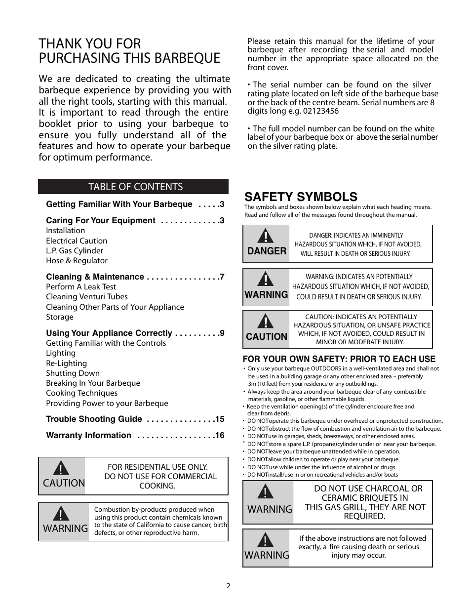 Safety symbols | Fiesta FG50057 User Manual | Page 2 / 32