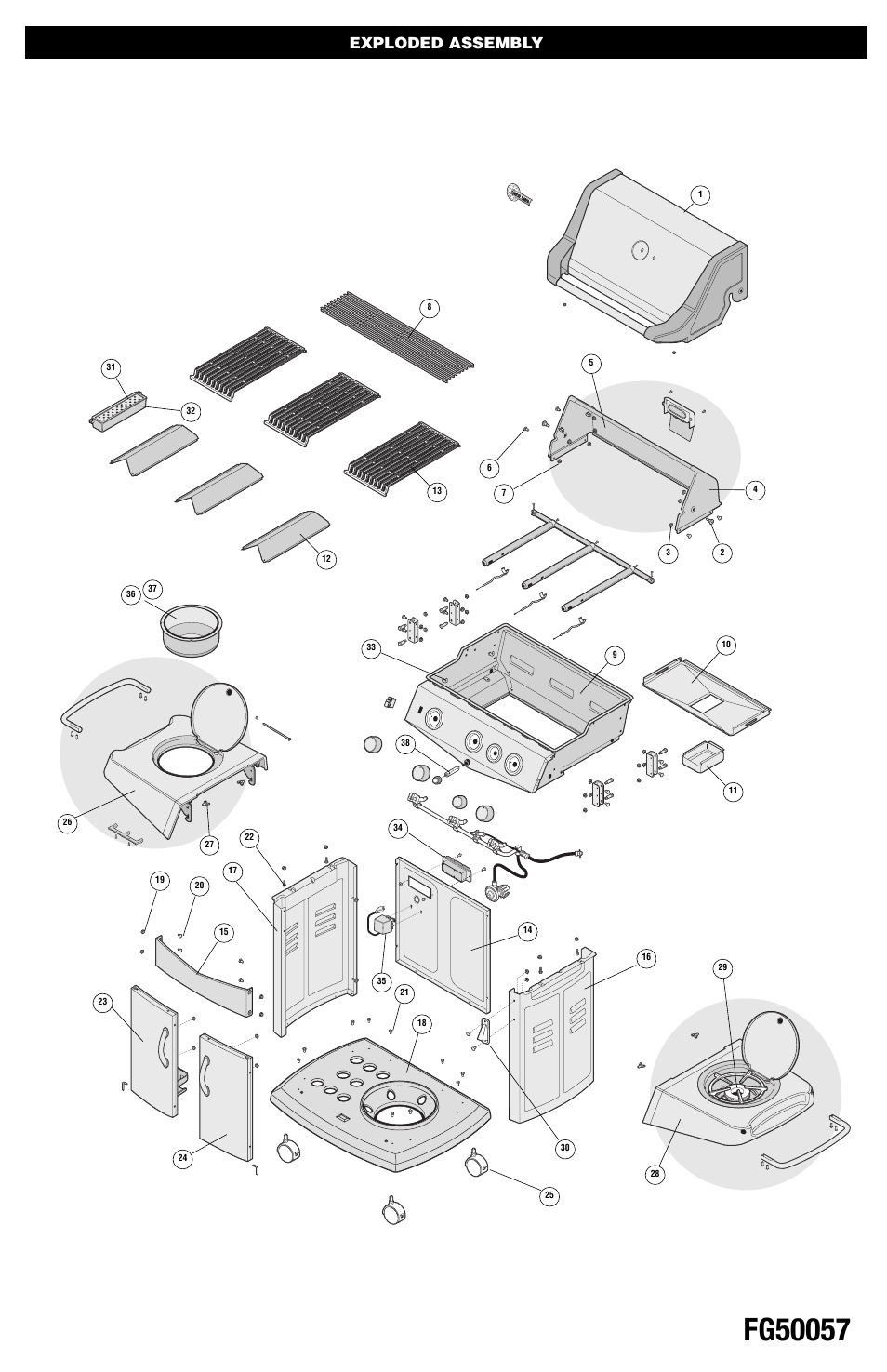 Exploded assembly | Fiesta FG50057 User Manual | Page 32 / 32