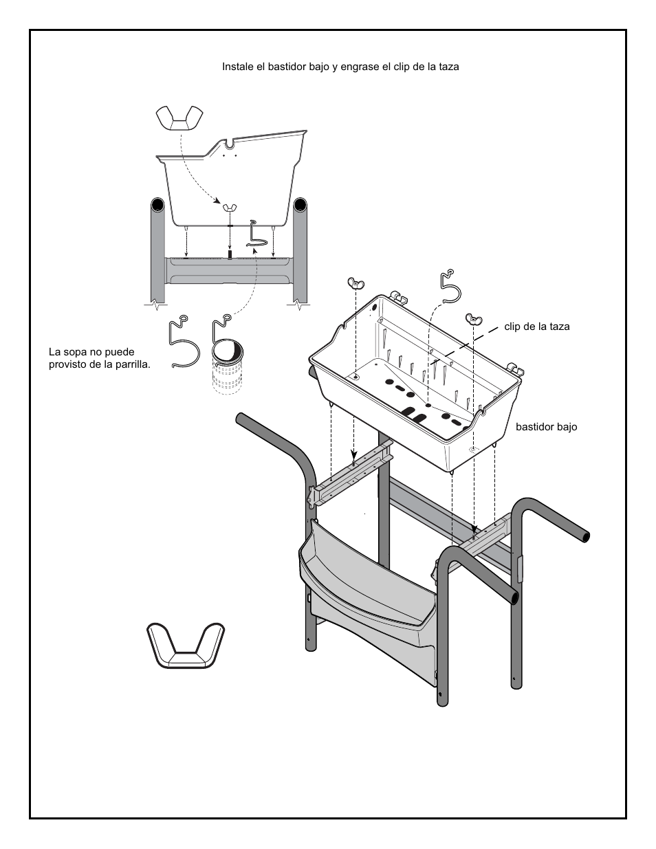 Install base casting and grease cup clip | Fiesta EZT40040-P413 User Manual | Page 5 / 12