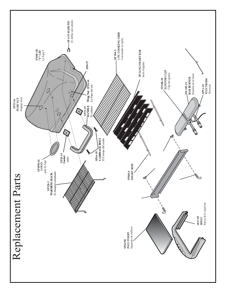 Replacement parts, Piezas de recambio | Fiesta EZT34535-B401 User Manual | Page 11 / 12