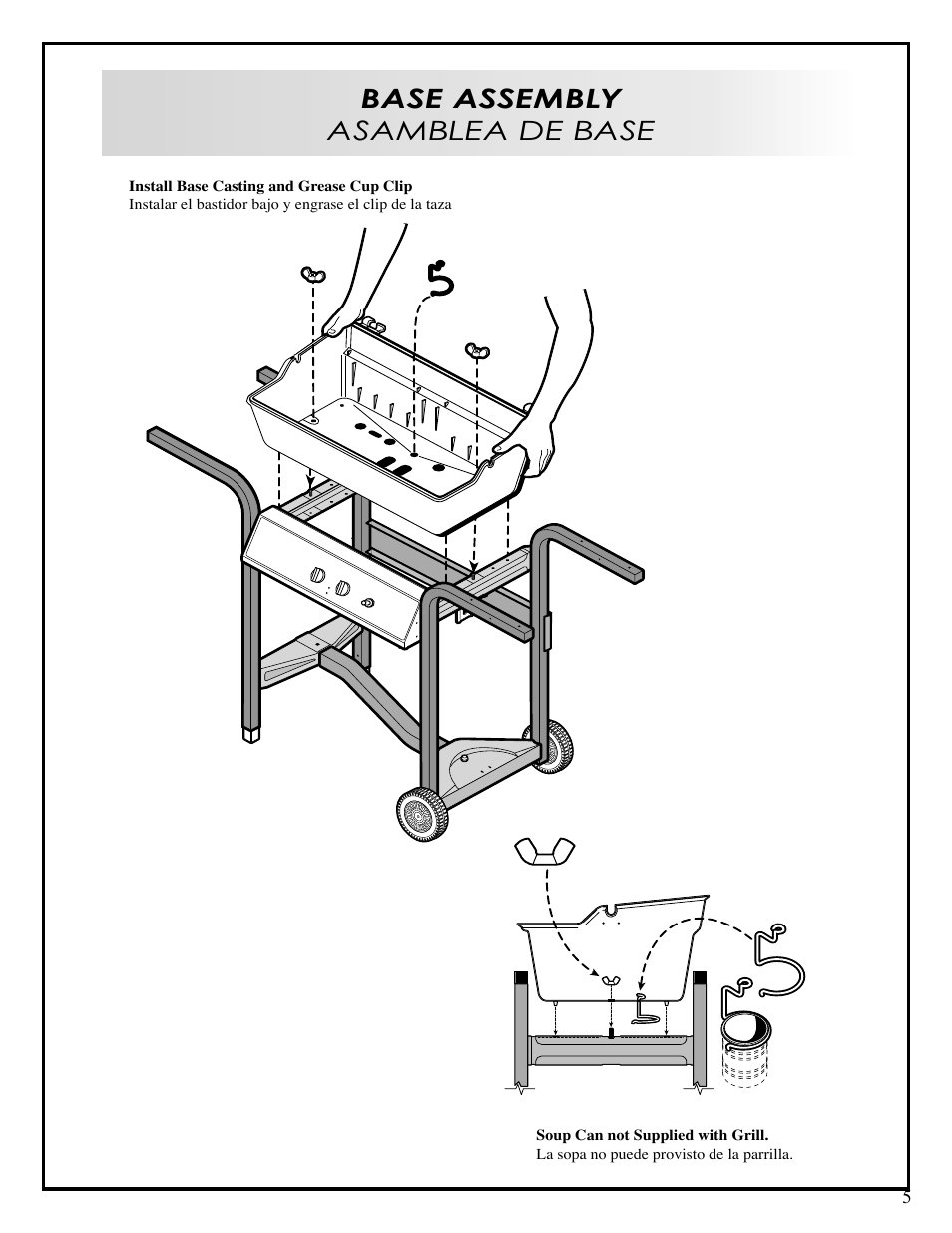 Base assembly asamblea de base | Fiesta EZA24025-B309 User Manual | Page 5 / 12