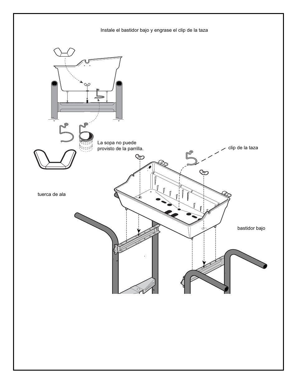 Install base casting and grease cup clip | Fiesta EZT34535-B301 User Manual | Page 5 / 12