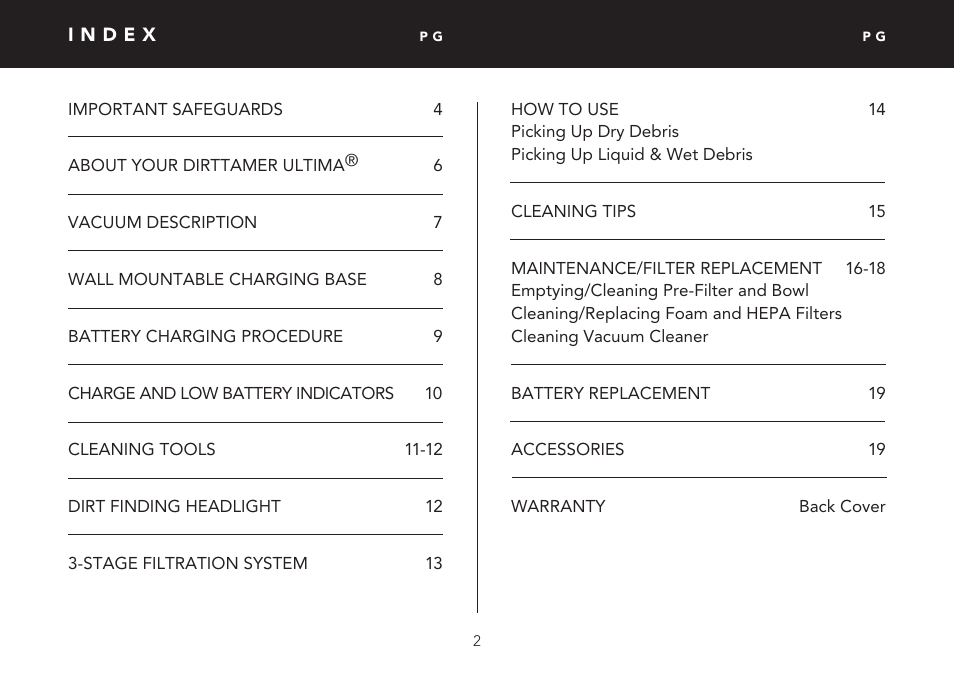 FilterStream V2510 User Manual | Page 2 / 20