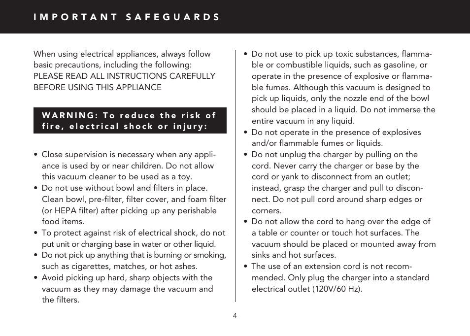 FilterStream V2510 User Manual | Page 4 / 20