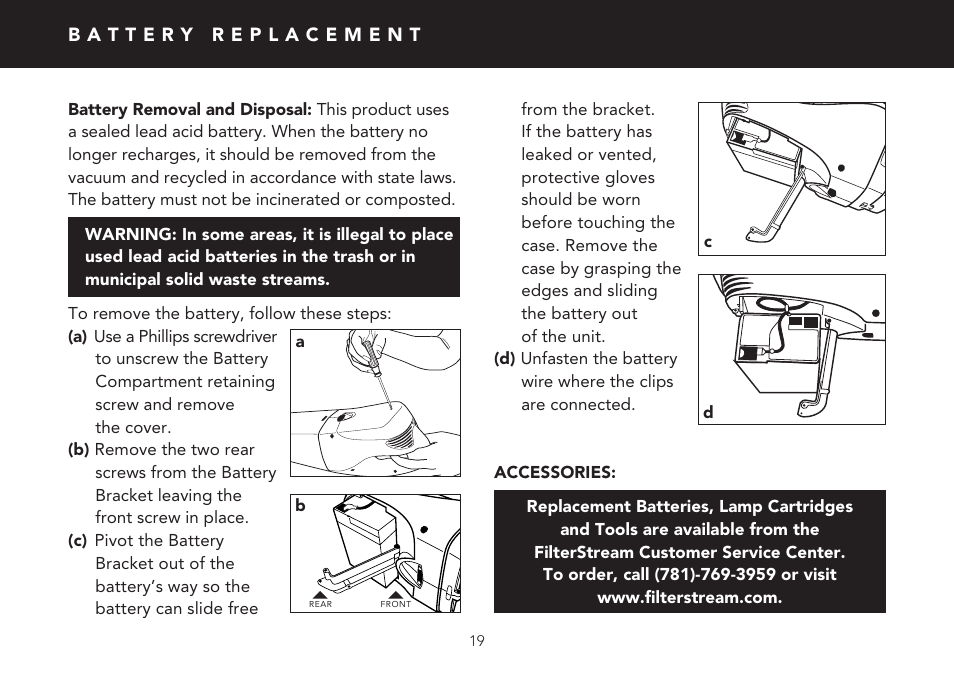 FilterStream V2210 User Manual | Page 19 / 20