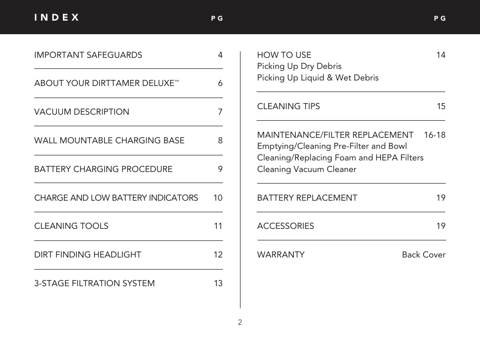FilterStream V2210 User Manual | Page 2 / 20