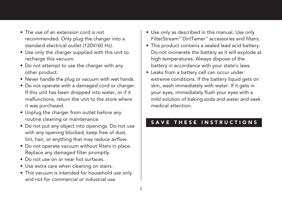 FilterStream V2210 User Manual | Page 5 / 20
